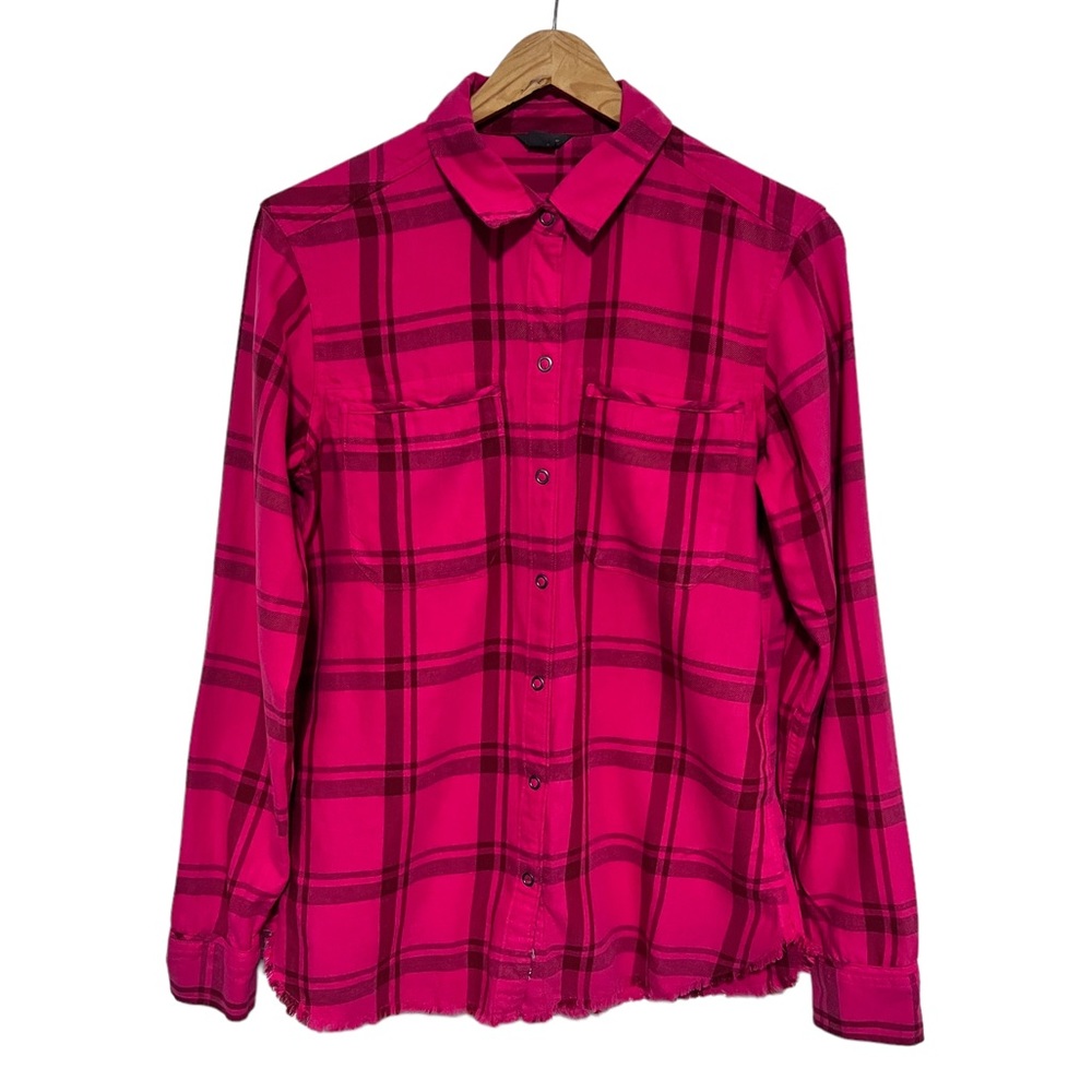 Eddie Bauer Flannel Fuschia Pink Shirt